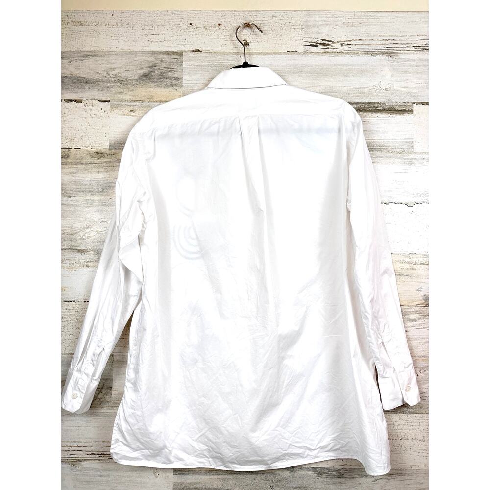 Lafayette 148 White Embroidered Cotton Button Up Blouse Womens XS Designer - Picture 3 of 7